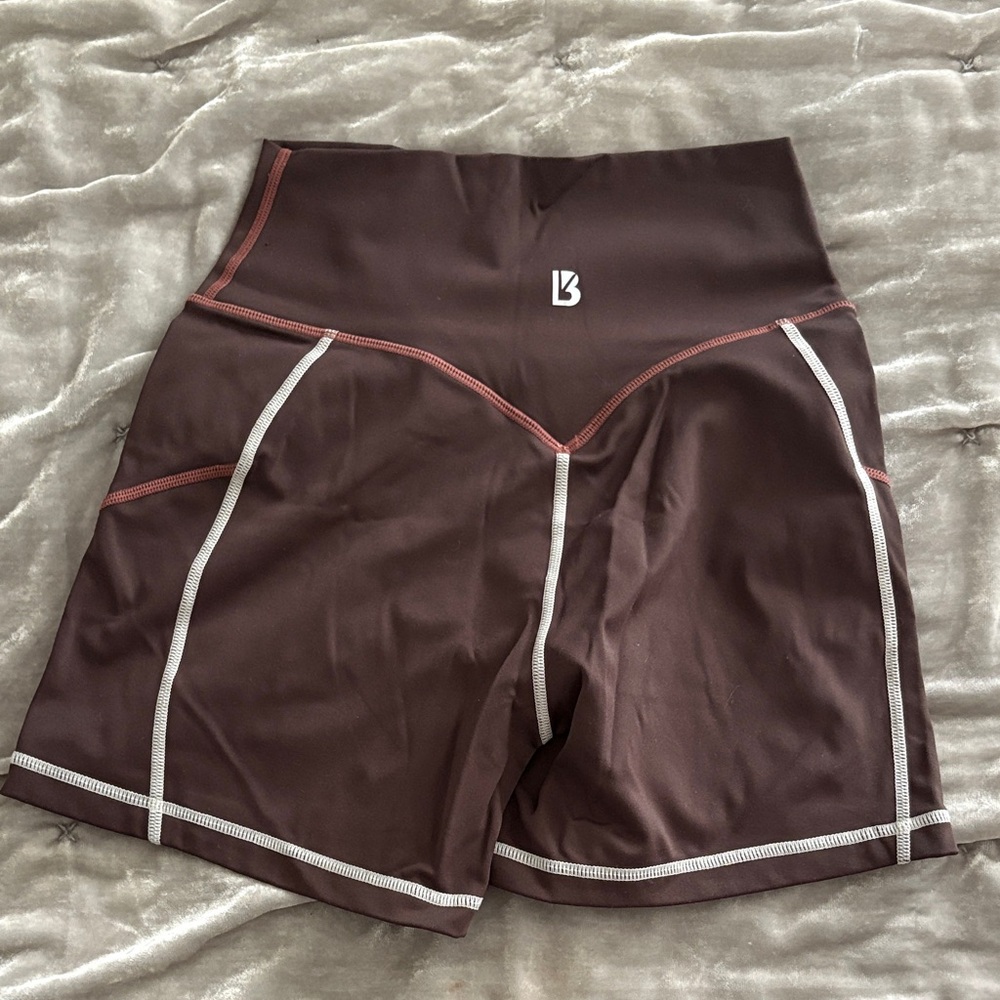 BuffBunny Chocolate High-Waisted Bike Shorts